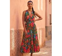 Roman Roman Floral Shirred Maxi Dress rouge FR 50 (EU 48)