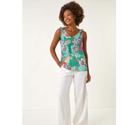 Roman Roman Floral Spot Printed Cami Top