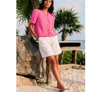 roman Roman Frill Linen Blend Button Jacket Rose FR 40 (EU 38)