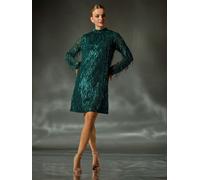Roman Roman Green All Over Fringe Shift Dress Green EU 42 (UK 14)