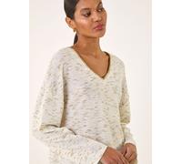 Roman Roman Green Contrast Stitch V-Neck Tunic Top