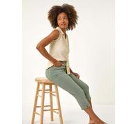 Roman Roman Green Lift Sculpt Shape Cropped Trousers