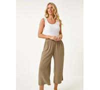 Roman Roman Green Petite Petite Linen Mix Cropped Trousers