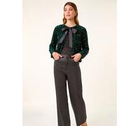 Roman Roman Green Sequin Bow Front Jacket