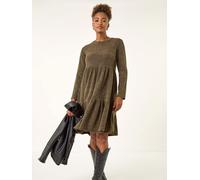 Roman Roman Green Textured Frill Dress Green 14