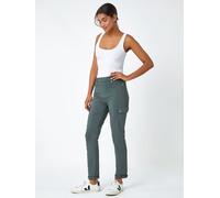 Roman Roman Grey Turn Up Stretch Cargo Trousers