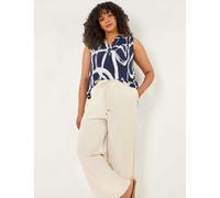 Roman Roman Natural Curve Linen Mix Trousers