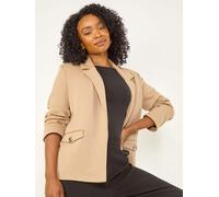 Roman Roman Natural Petite Pocket Detail Stretch Blazer