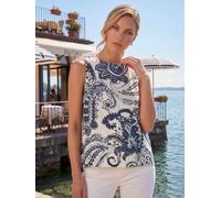 Roman Roman Paisley Print Shell Vest Top bleu FR 48 (EU 46)
