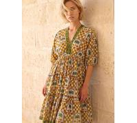 roman Roman Palm Check Boho Dress jaune FR 44 (EU 42)