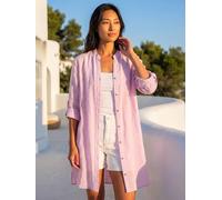 roman Roman Petite Cotton Front Button Overshirt Rose FR 40 (EU 38)
