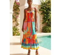 Roman Roman Petite Patchwork Tiered Maxi Dress Rose FR 44 (EU 42)