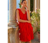 roman Roman Petite Plain Ruffle Tiered Shift Dress orange FR 44 (EU 42)