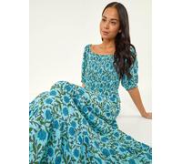 Roman Roman Petite Printed Puff Sleeve Dress bleu FR 42 (EU 40)