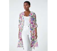 Roman Roman Pink Floral Print Longline Shirt Pink 20