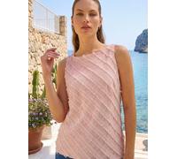 Roman Roman Pink Fringe Detail Trim Vest