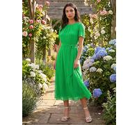 Roman Robe mi-longue Roman plissée en mousseline Vert EU 48 (UK 20)