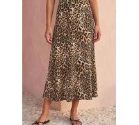 Roman Roman Printed A-Line Midi Skirt Brun FR 42 (EU 40)