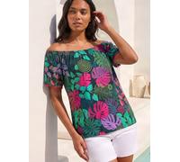 roman Roman Printed Bardot Stretch Top vert FR 42 (EU 40)