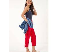 Roman Roman Red Petite Bengaline Cropped Trousers
