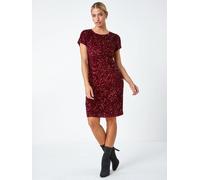 Roman Roman Red Velvet Sequin Embellished Shift Dress Red EU 44 (UK 16)