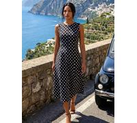Roman Roman Spot Print Panel Midi Dress Noir FR 48 (EU 46)