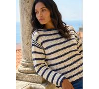 Roman Roman Stripe Pointelle Knit Jumper pâle FR 44 (EU 42)