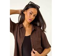 roman Roman Textured Buttoned Blouse Brun FR 48 (EU 46)
