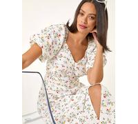 Roman Roman White Ditsy Broderie Maxi Dress White EU 44 (UK 16)