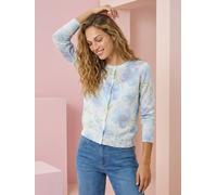 Roman Roman White Floral Print Knit Cardigan