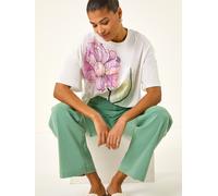 Roman Roman White Large Floral T-Shirt
