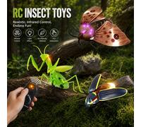 Roman Simulation télécommande infrarouge mante, papillon, luciole, farces insectes électriques effrayants jouet insectes animaux pour enfants cadeaux mantis