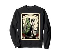 Romance effrayante Frankenstein The Lovers Tarot Halloween Vibe Sweatshirt