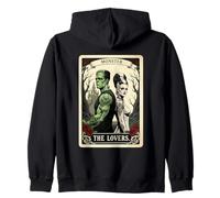 Romance effrayante Frankenstein The Lovers Tarot Mignon Halloween Sweat à Capuche