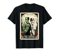 Romance effrayante Frankenstein The Lovers Tarot Mignon Halloween T-Shirt