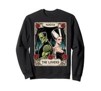 Romance Frankenstein The Lovers Tarot Classique Halloween Vibe Sweatshirt