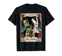 Romance Frankenstein The Lovers Tarot Classique Halloween Vibe T-Shirt