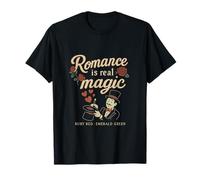 Romance is Real Magic Rose Script Heart Magician T-Shirt
