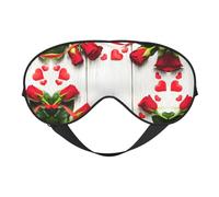 Romance Rose Fleur avec Cœur Pétale Sommeil Eye Mas Light Night Eye Blinder Voyage Essentiel Cadeaux Femmes Hommes Masque de Sommeil
