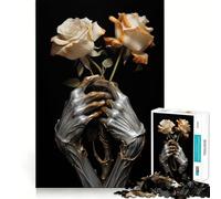 Romance Squelettique Puzzle 1000 Pièces pour Adultes Jeu de Réflexion Apaisant Bords Précis Cadeau Touchant 38x52cm