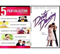 Romance Through Years Then & Now 6 Classic Movie DVD Bundle Philadelphia Story / Cat on a Hot Tin Roof / Splendor in Grass / Dirty Dancing Patrick Swayze / You've Got Mail / Nights Rodanthe Collection