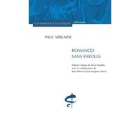 Romances sans paroles. Edition critique avec intro - Paul Verlaine - Honore Champion Eds - broché - Essai