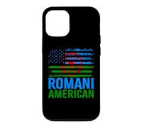 Romani américain | Roma Traveller & Drapeaux USA Vieilli Coque pour iPhone 12/12 Pro