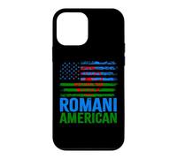 Romani américain | Roma Traveller & Drapeaux USA Vieilli Coque pour iPhone 12 Mini