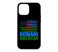 Romani américain | Roma Traveller & Drapeaux USA Vieilli Coque pour iPhone 12 Pro Max