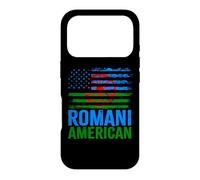 Romani américain | Roma Traveller & Drapeaux USA Vieilli Coque pour iPhone 17 Pro