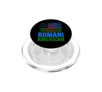 Romani américain | Roma Traveller & Drapeaux USA Vieilli PopSockets PopGrip pour MagSafe
