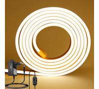 ROMANJOY Bande LED Neon 10M pour Extérieur - Lumière Chaude 3000K, Silicone Doux IP67, Dimmable - Créez une Ambiance Accueillante sur Terrasse et Jardin