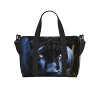 Romano Art_79253158 Sac de voyage à bandoulière résistant à l'eau Sac à main de grande capacité, Panthère aux yeux bleus, Taille unique