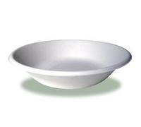 Romano Biosolution - Assiettes creuses compostables en pulpe de cellulose, jetables, micro-ondes, résistantes aux liquides, 600 pièces, biodégradables pour fêtes et restauration, Diam. 19 cm